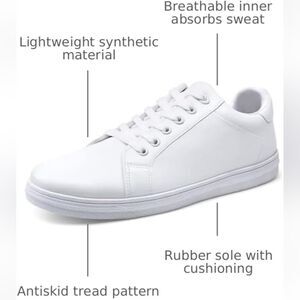 (49-4519) Jousen Men's Fashion Sneakers White Shoes Sz 10.5